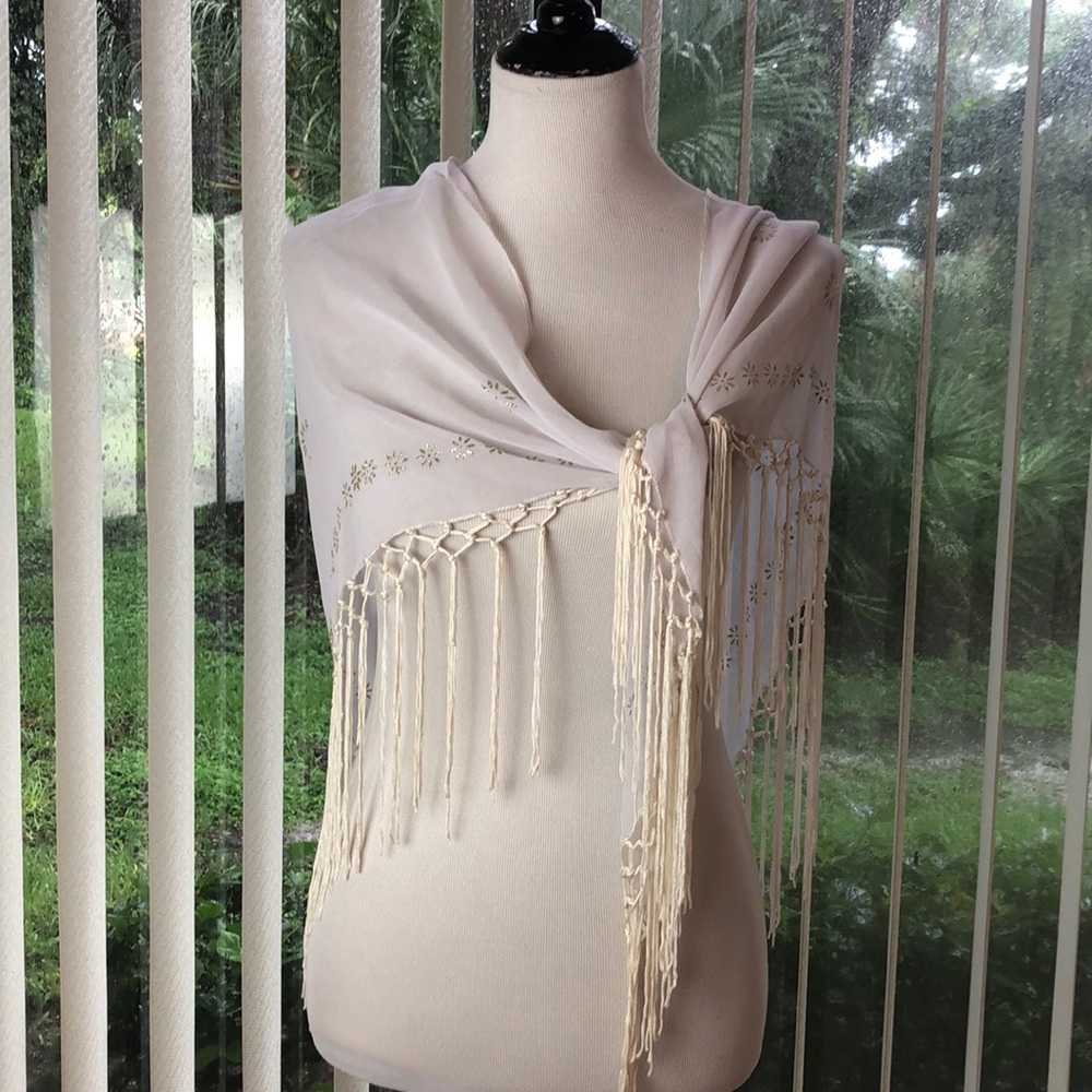 Sheer Fringed Wrap